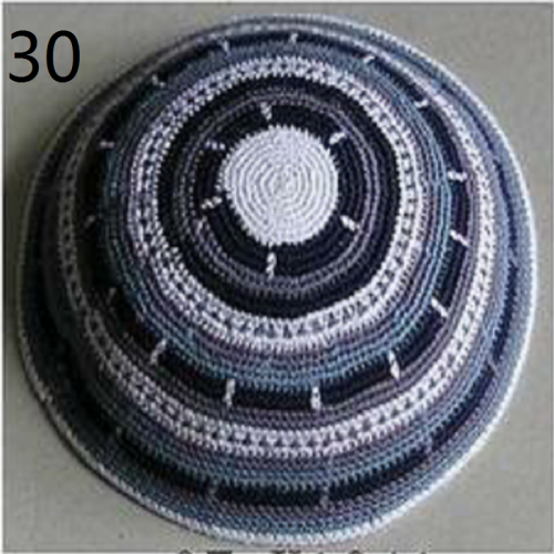 DMC Kippa Handmade Crochet needle Knitted ,100% cotton   hats  Cap. according to order make ,Welco me to customize  06