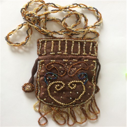 Factory direct sales of new fashion bead embroidered wallet card bag passport cover beaded purse   handbag  card bag