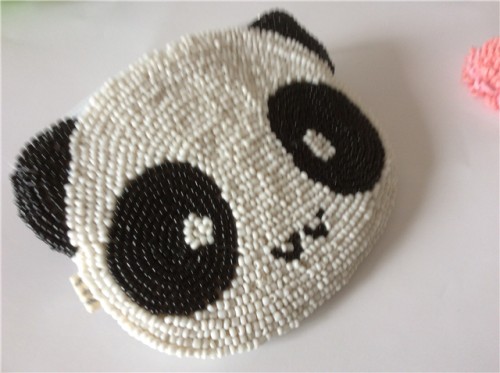 Factory direct sales of new fashion bead embroidered wallet card bag passport cover beaded purse   handbag  card bag