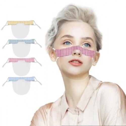 Factory Wholesale Cotton Visible Face Mask with Clear Window, Organic Washable Fashion Maskes Reusable Adjustable Cotton Face Maskes with Clear Window Visible