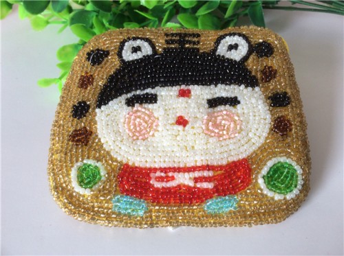 Factory direct sales of new fashion bead embroidered wallet card bag passport cover beaded purse   handbag  card bag