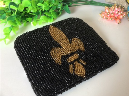 Factory direct sales of new fashion bead embroidered wallet card bag passport cover beaded purse   handbag  card bag