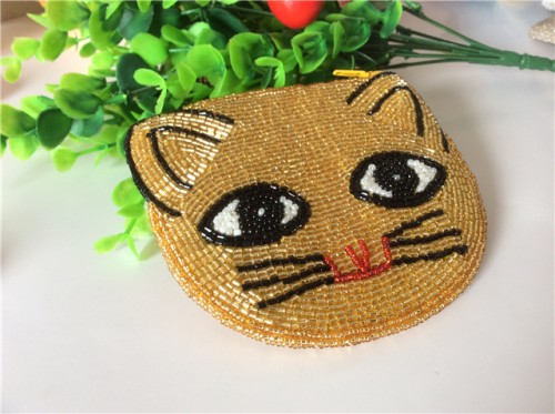 Factory direct sales of new fashion bead embroidered wallet card bag passport cover beaded purse   handbag  card bag