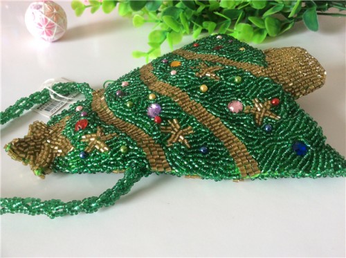 Factory direct sales of new fashion bead embroidered wallet card bag passport cover beaded purse   handbag  card bag