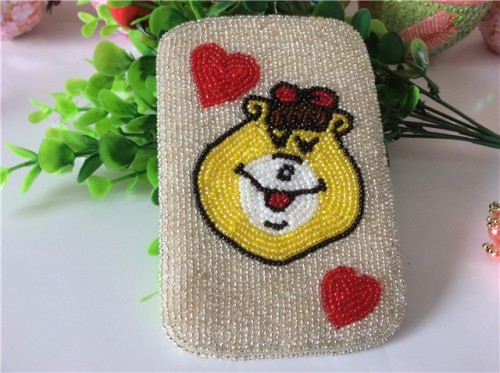 Factory direct sales of new fashion bead embroidered wallet card bag passport cover beaded purse   handbag  card bag