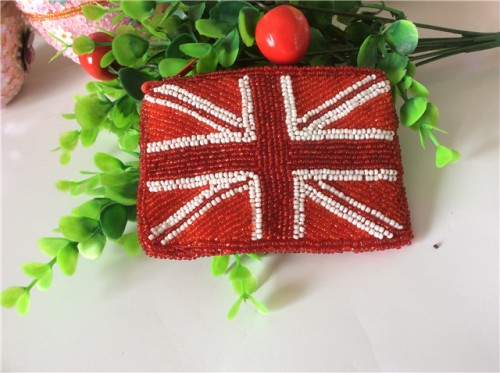 Factory direct sales of new fashion bead embroidered wallet card bag passport cover beaded purse   handbag  card bag