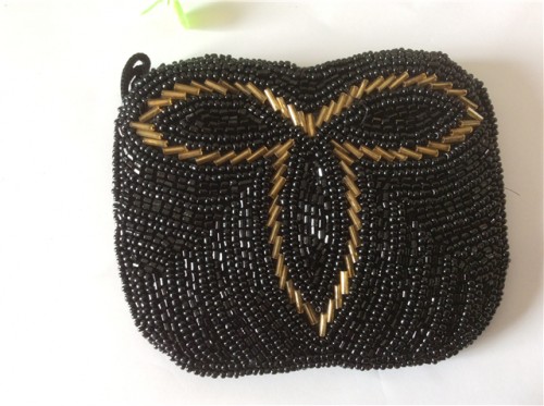 Factory direct sales of new fashion bead embroidered wallet card bag passport cover beaded purse   handbag  card bag