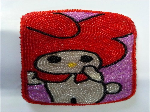 Factory direct sales of new fashion bead embroidered wallet card bag passport cover beaded purse   handbag  card bag