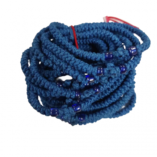 Direct factory wholesale Thin Komboskini Greek Prayer Rope Bracelet, Black Cross Prayer Rope Komboskini With Blue Beads004