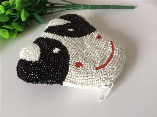 Factory direct sales of new fashion bead embroidered wallet card bag passport cover beaded purse   handbag  card bag