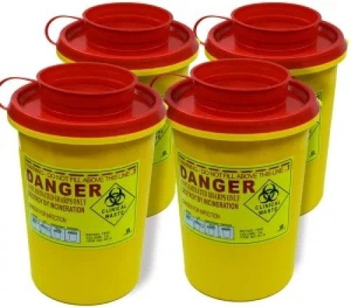 Sharps Container 1 Quart Sharps Needle Disposal Containers Biohazard Containers Sharps Box Small Sharps Container Needle Disposal Box