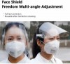 Anti-Saliva Safety Face Shield Protective Cap Adjustable Anti-Spitting Dustproof Hat with Plastic Protection Film