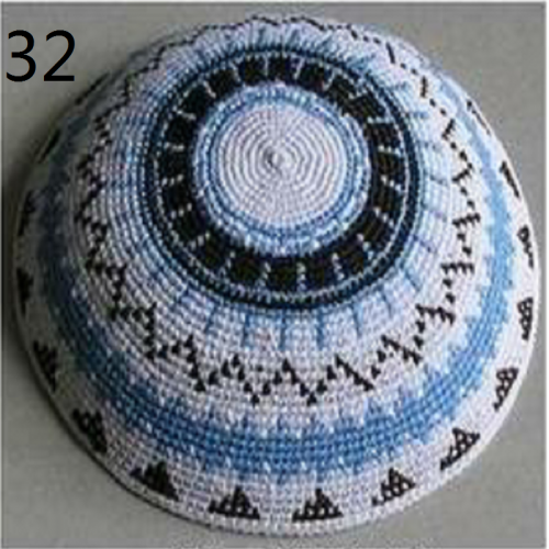 DMC Kippa Handmade Crochet needle Knitted ,100% cotton   hats  Cap. according to order make ,Welco me to customize  07