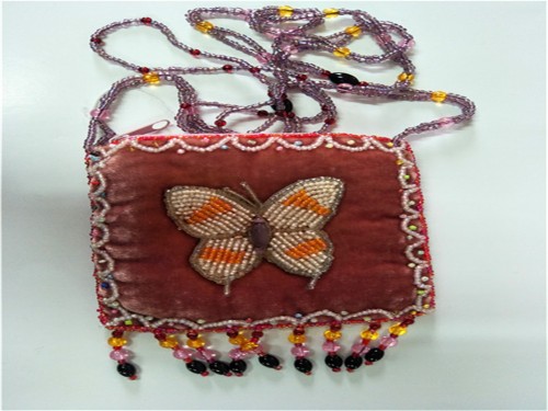 Factory direct sales of new fashion bead embroidered wallet card bag passport cover beaded purse   handbag  card bag